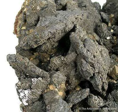 Galena (Unusual Habit) on Pyrite - image 3