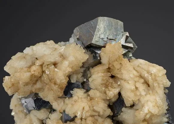 Galena with Arsenopyrite and Calcite - image 1