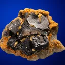 Galena with Barite and Quartz after Dolomite on Quartz - image 1