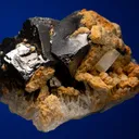 Galena with Barite and Quartz after Dolomite on Quartz - image 5