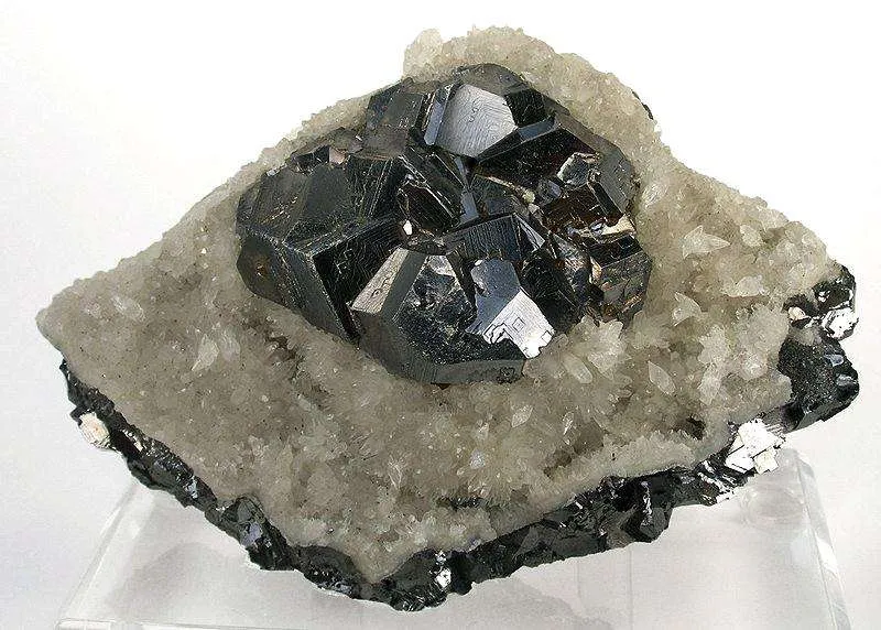 Galena With Calcite image