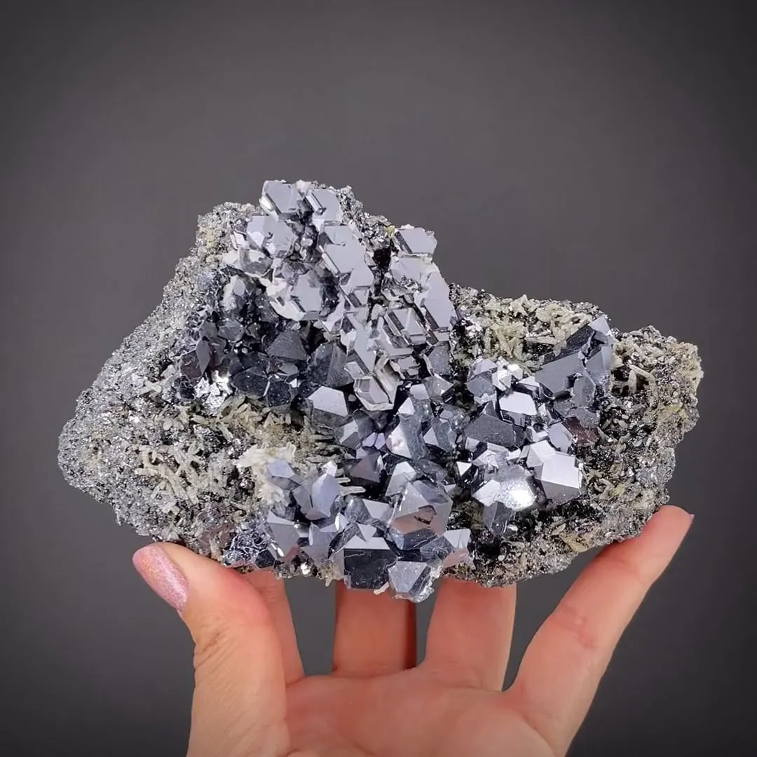 Galena with Calcite and Quartz - image 1