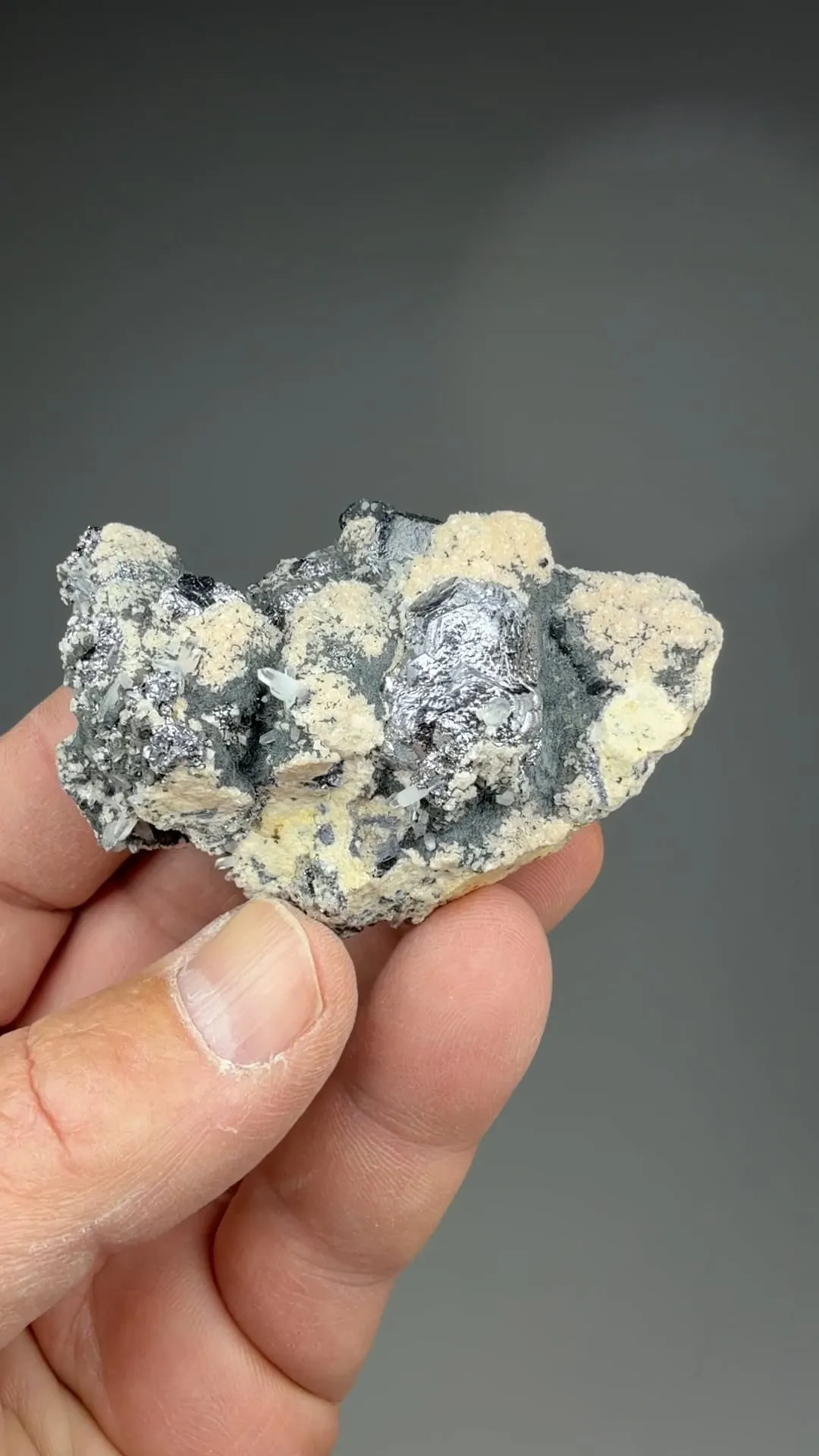 Galena with Calcite, Boulangerite - image 2