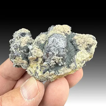 Galena with Calcite, Boulangerite