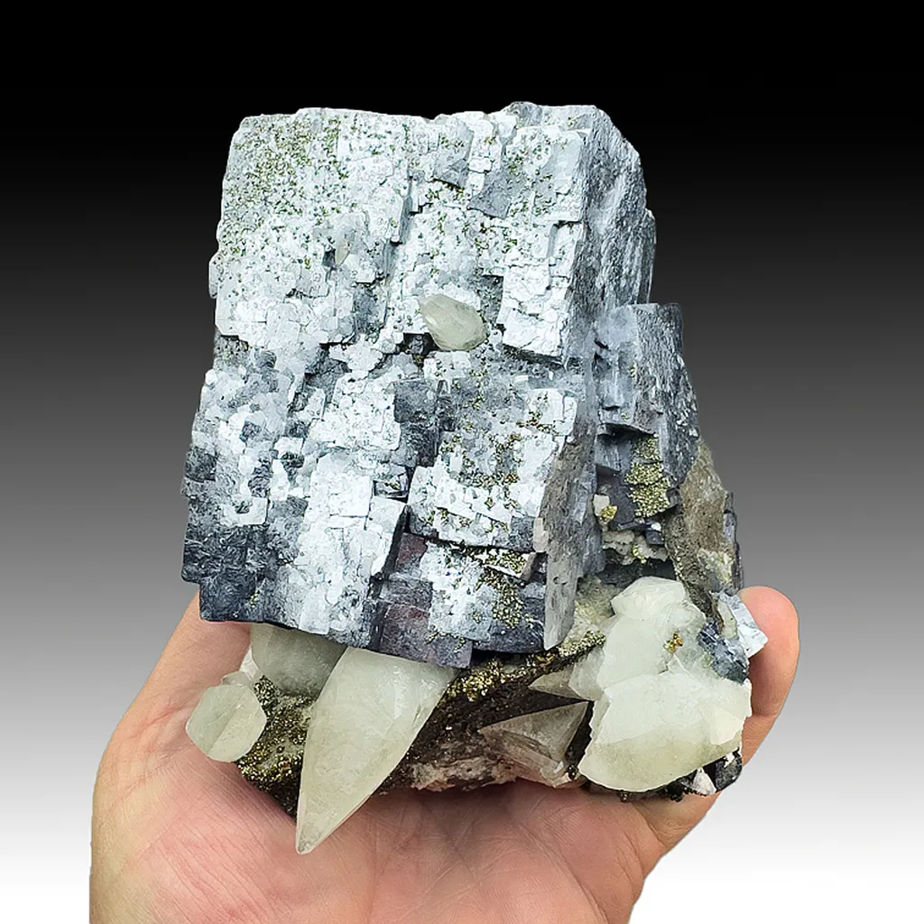 Galena with Calcite, Chalcopyrite image