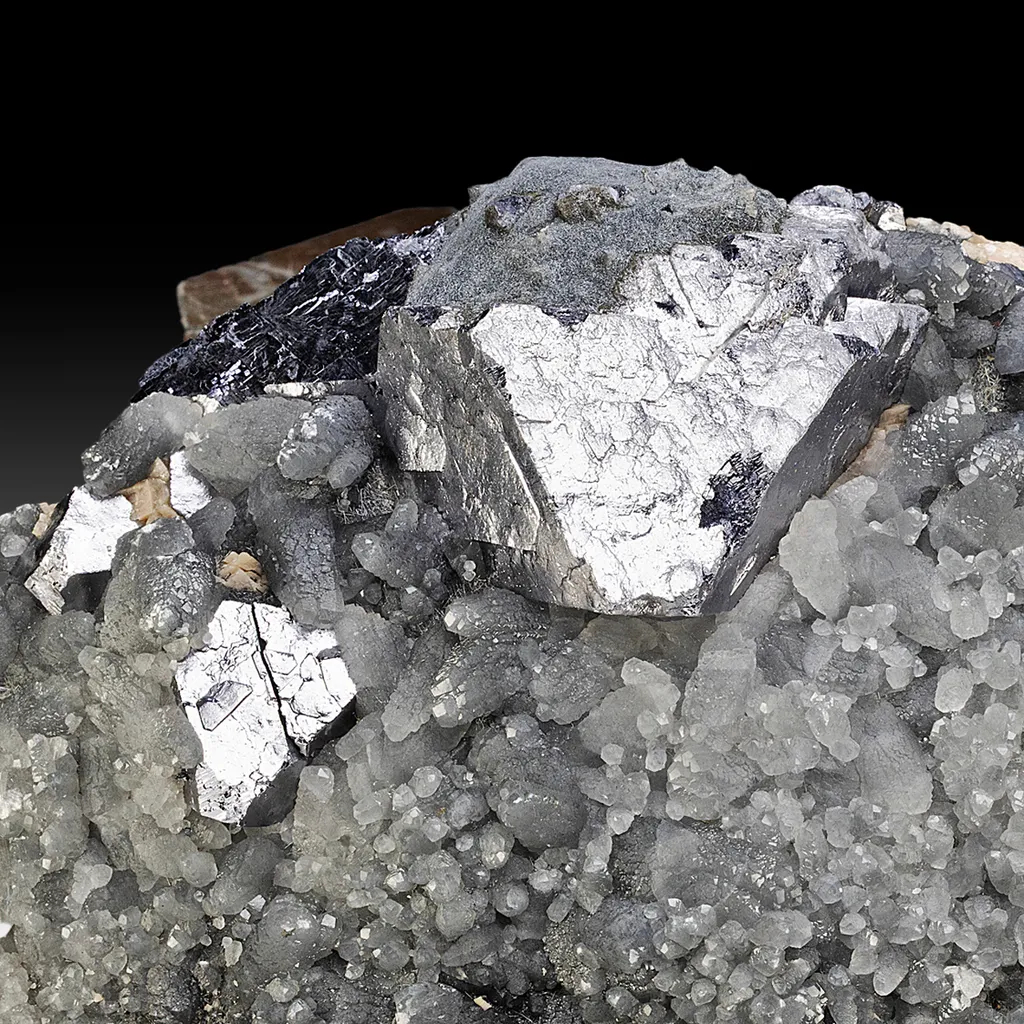 Galena with Calcite, Jamesonite - image 2