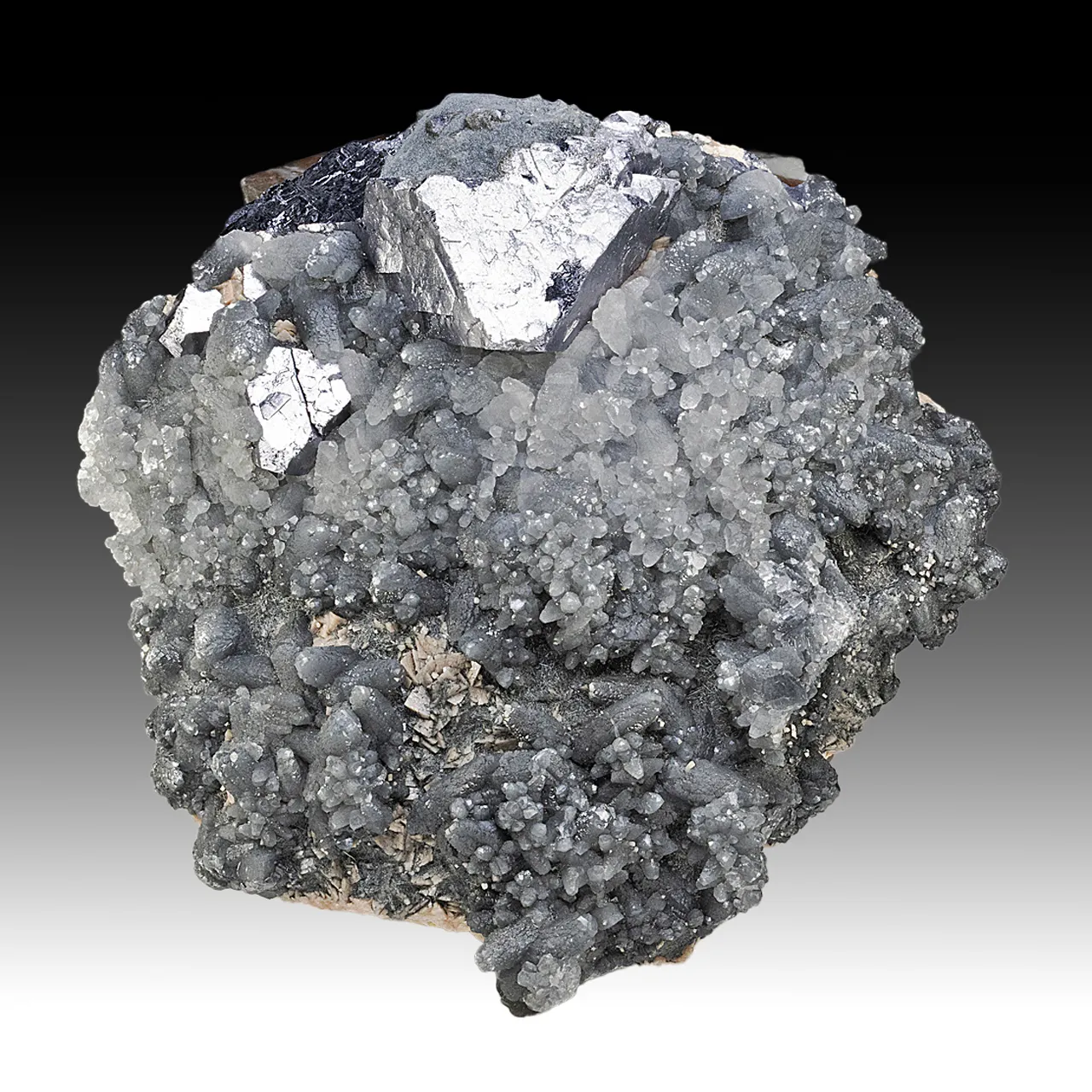 Galena with Calcite, Jamesonite - image 1
