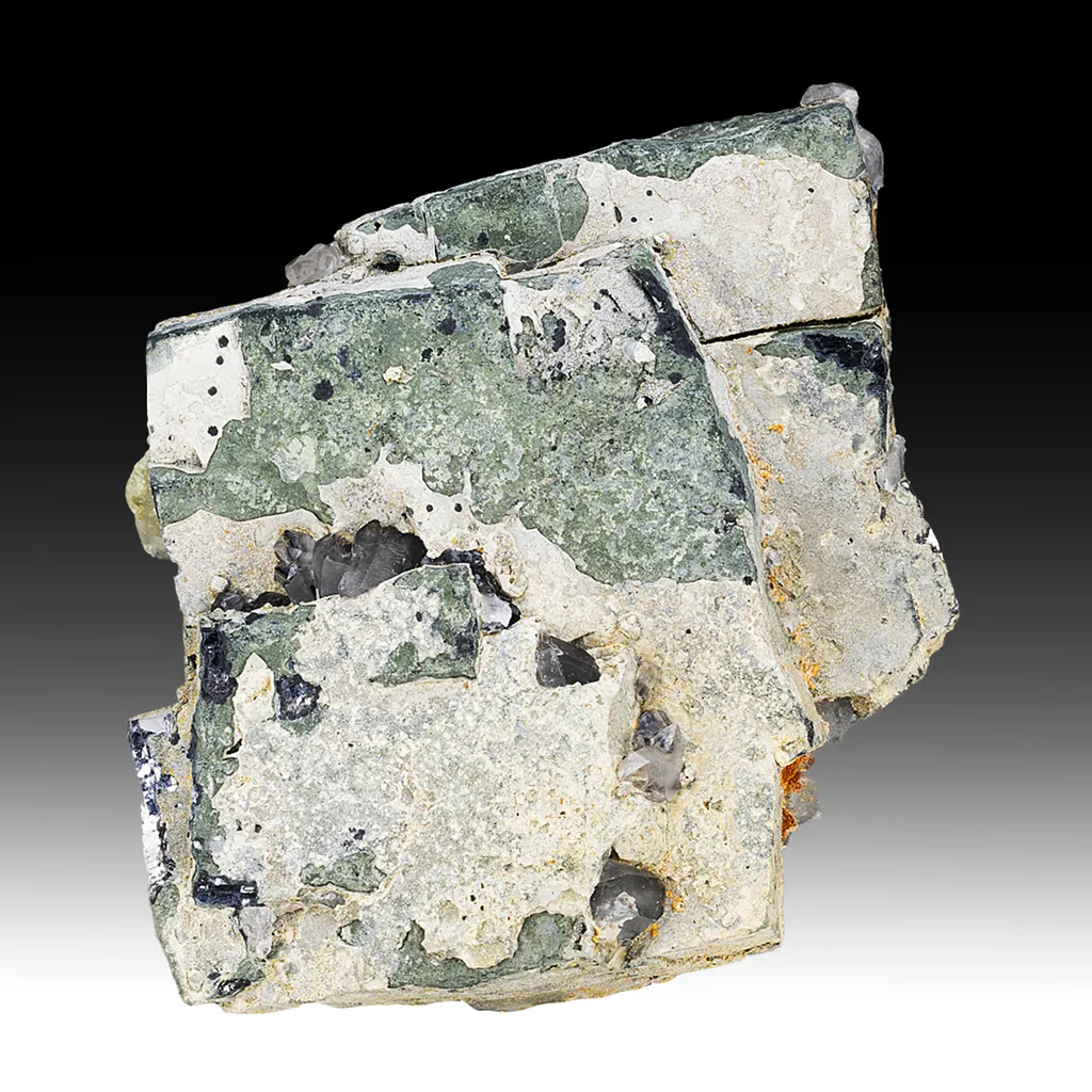 Galena with Cerussite, Plumbogummite, Quartz, Wulfenite image