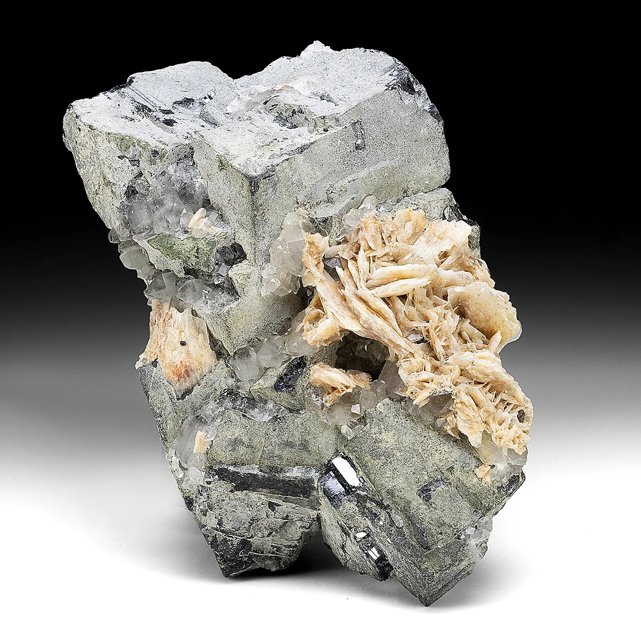 Galena with Cerussite, Plumbogummite, Quartz, Wulfenite - image 1