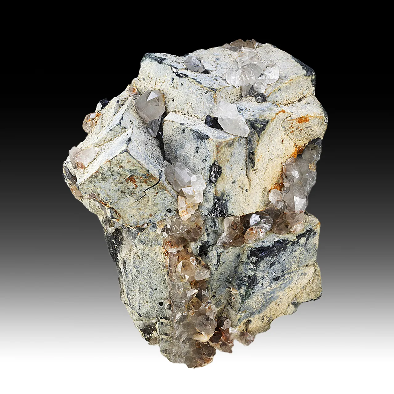 Galena with Cerussite, Plumbogummite, Quartz, Wulfenite - image 1