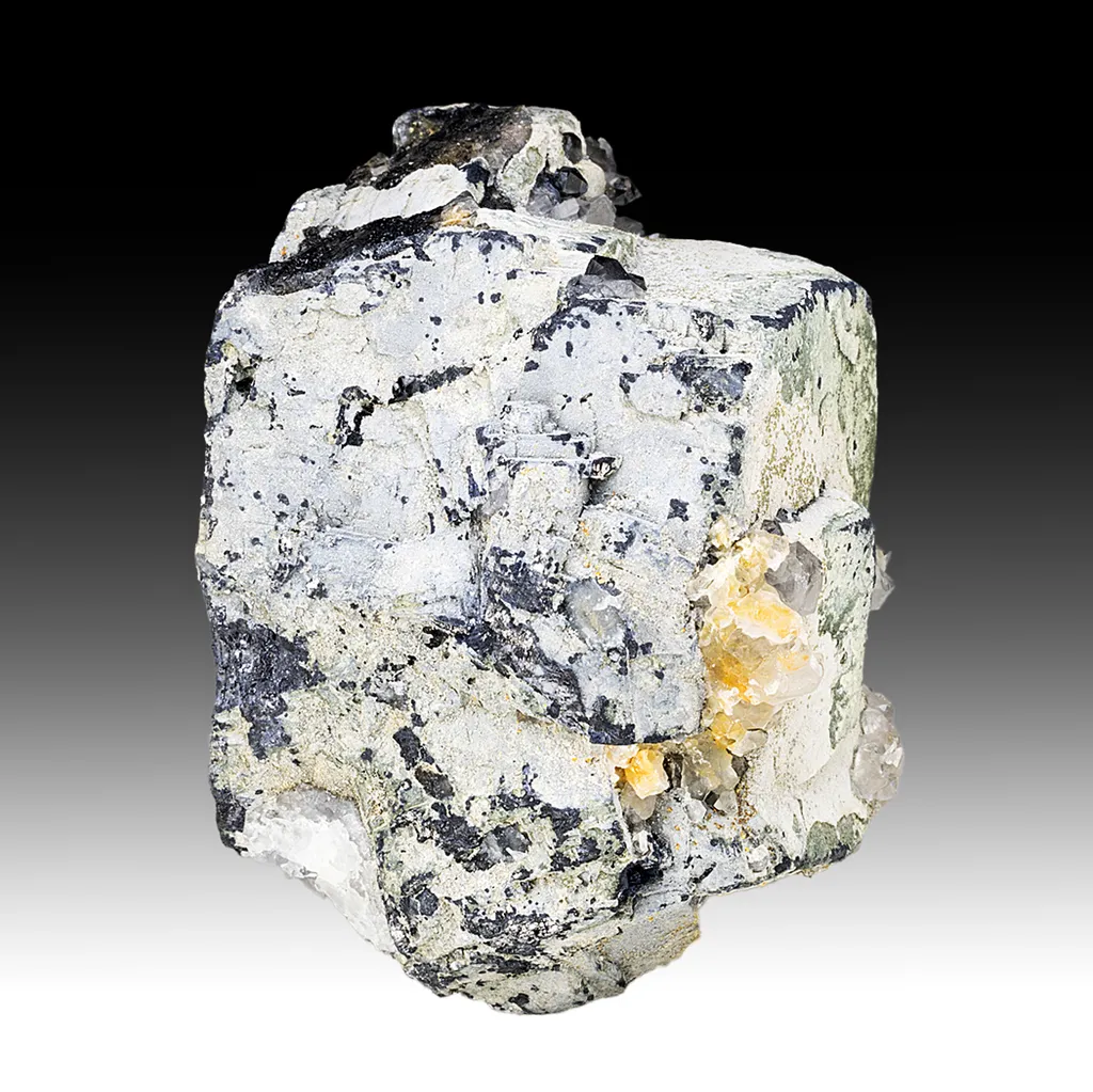 Galena with Cerussite, Plumbogummite, Quartz, Wulfenite image