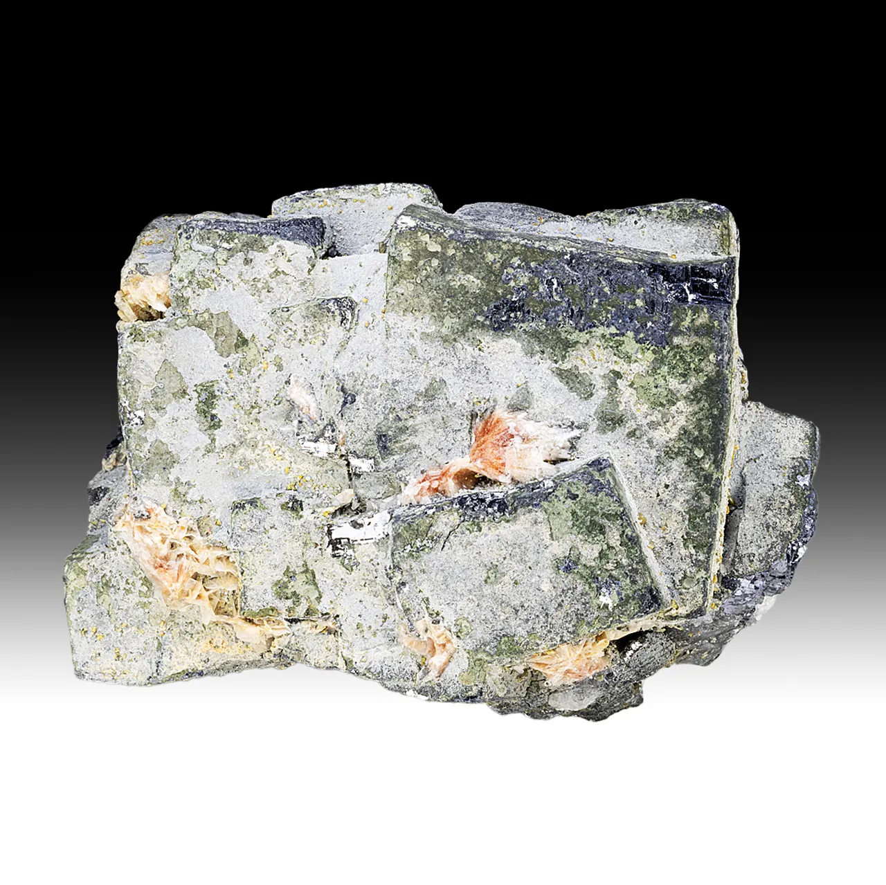 Galena with Cerussite, Plumbogummite, Quartz, Wulfenite - image 1