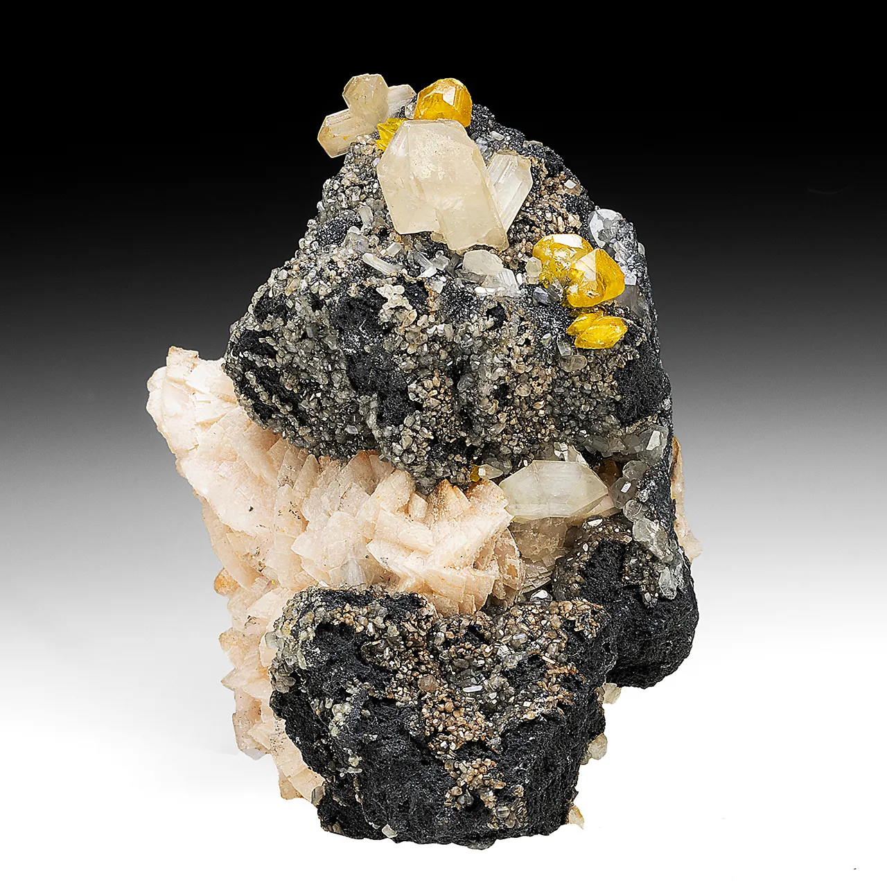 Galena with Cerussite, Wulfenite, Dolomite - image 1