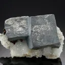 Galena with Chalcopyrite on Quartz - image 1