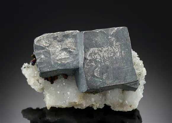 Galena with Chalcopyrite on Quartz - image 1