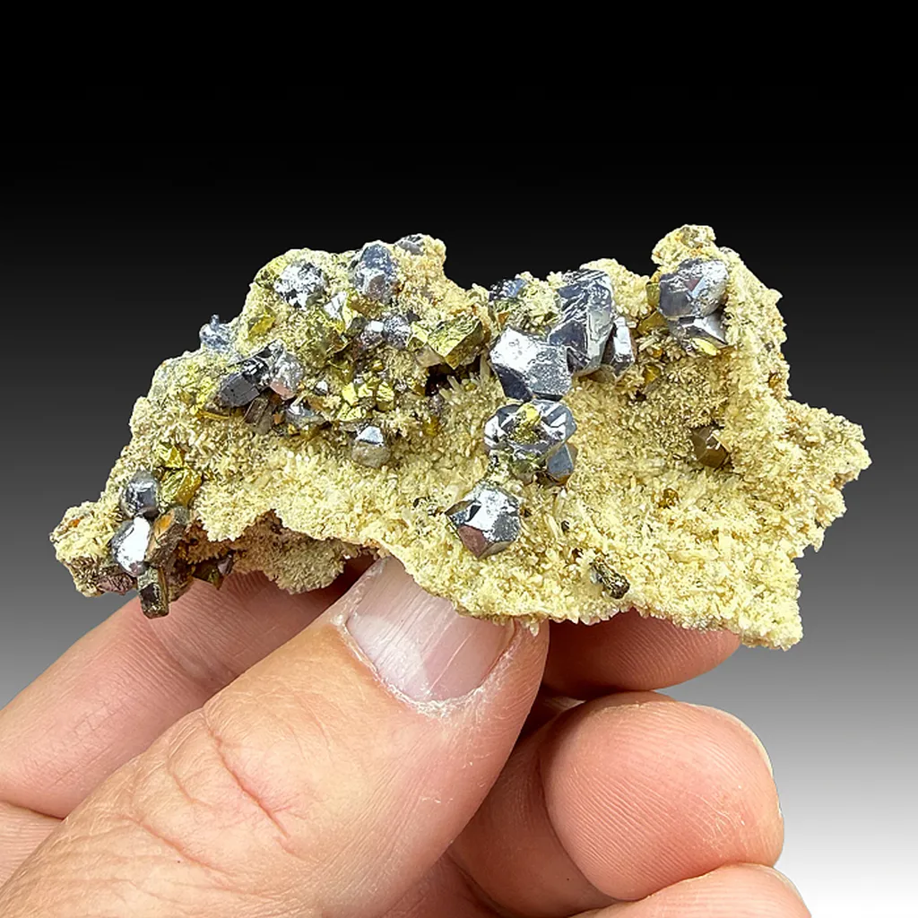 Galena with Chalcopyrite, Quartz image