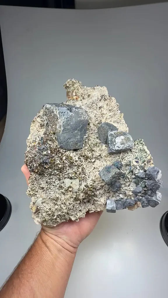 Galena with Dolomite, Sphalerite, Chalcopyrite image