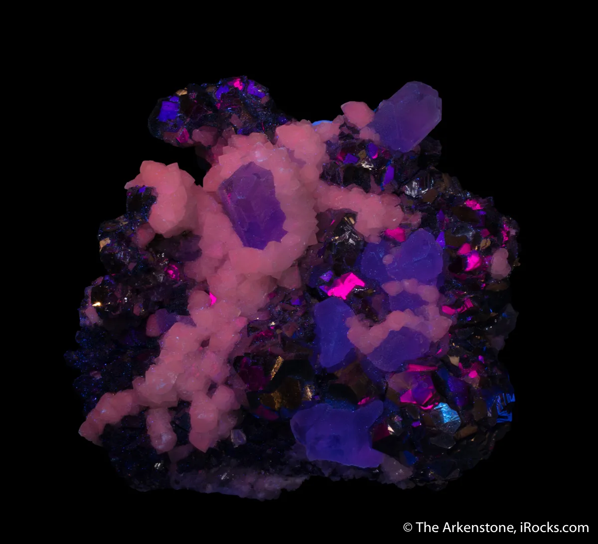 Galena with Fluorite and Calcite - image 1