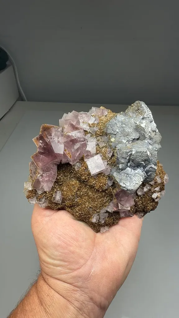 Galena with Fluorite, Siderite - image 3