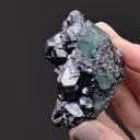 Galena with Geocronite and Sphalerite on Fluorite - image 2