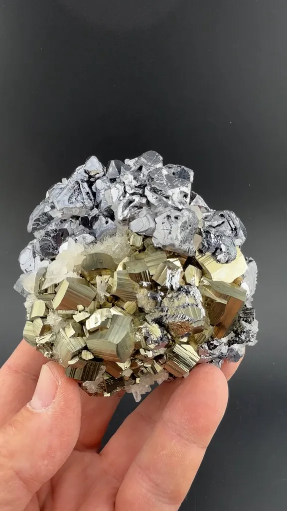 Galena with Pyrite, Quartz image