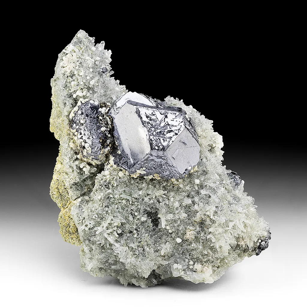 Galena with Quartz, Calcite image