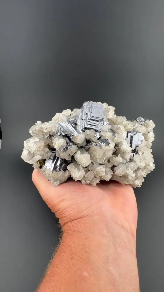 Galena with Quartz, Calcite image