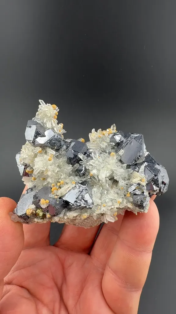 Galena with Quartz, Siderite image