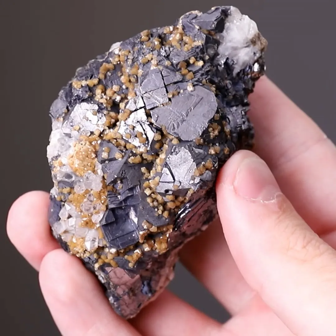 Galena with Siderite and Quartz - image 2