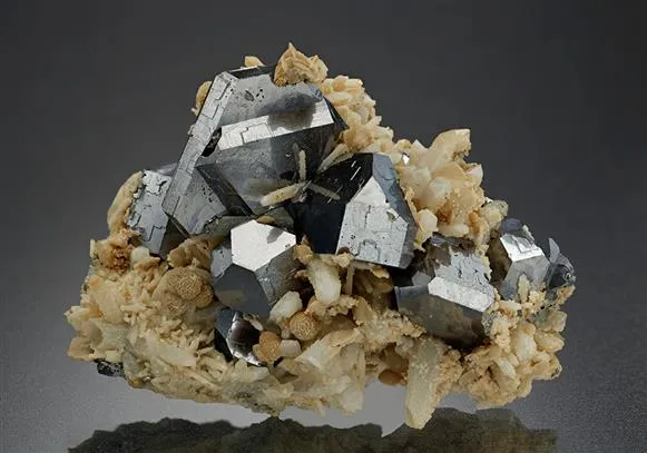 Galena with Siderite and Quartz image