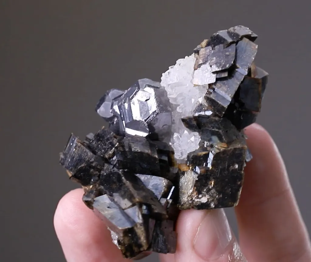 Galena with Siderite on Quartz - image 2
