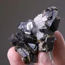 Galena with Siderite on Quartz - image 2