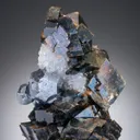 Galena with Siderite on Quartz - image 1