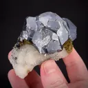 Galena With Siderite, on Quartz - image 1