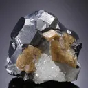 Galena with Siderite on Quartz - image 1