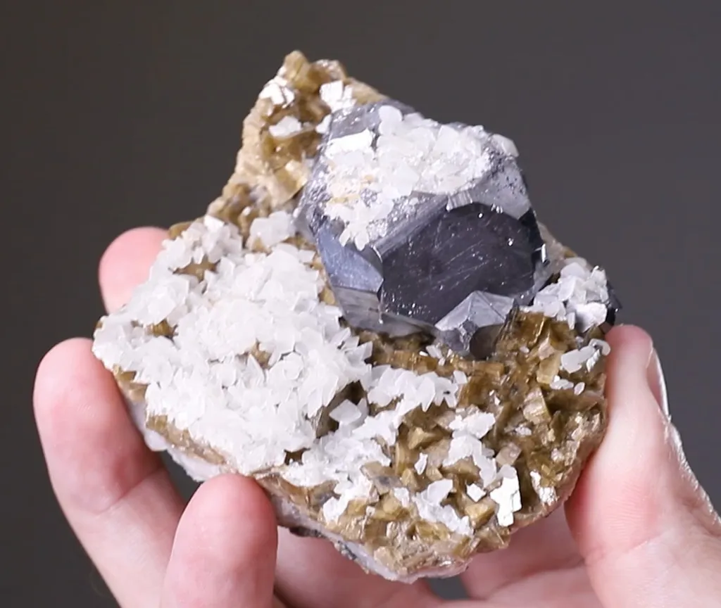 Galena with Sphalerite and Calcite - image 2