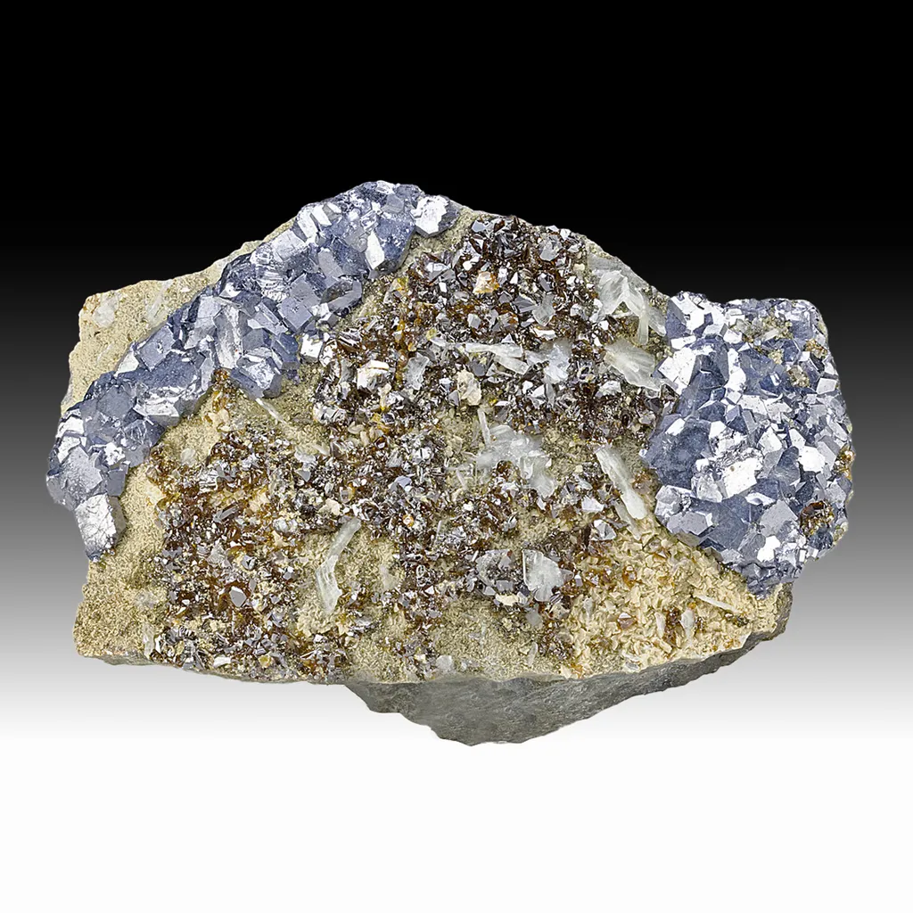 Galena with Sphalerite, Barite image