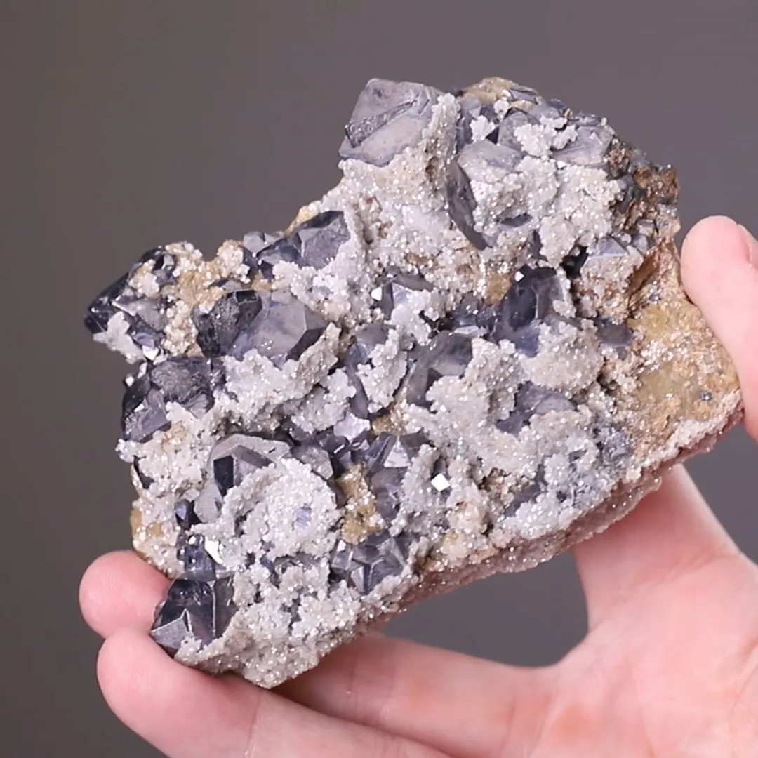 Galena with Sphalerite, Calcite Chalcopyrite on Siderite - image 2