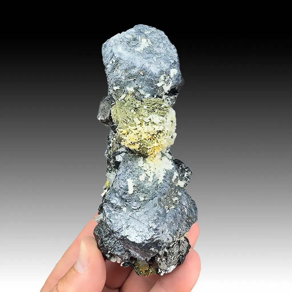 Galena with Sphalerite, Pyrite after Pyrrhotite, Arsenopyrite, Quartz image