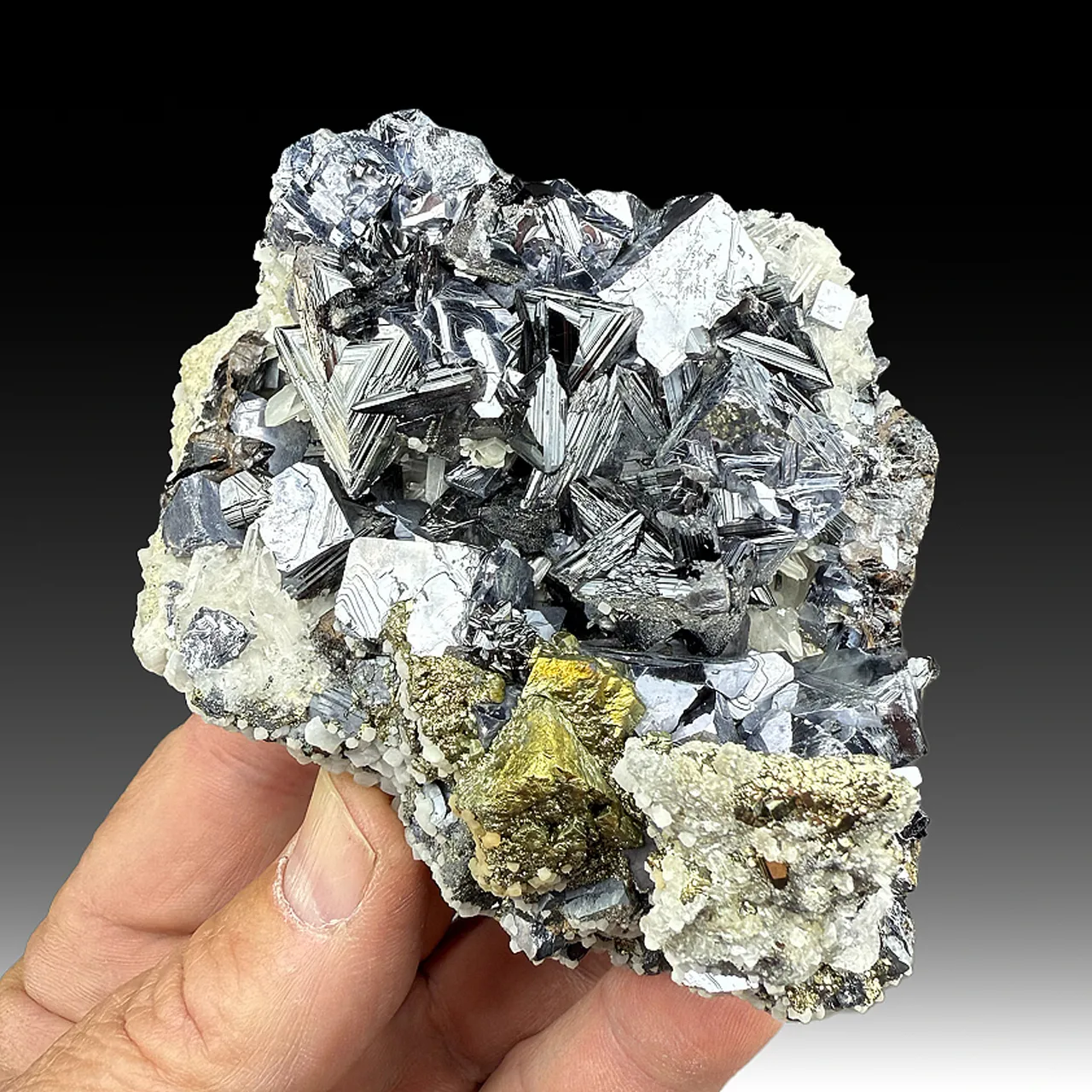 Galena with Sphalerite, Pyrite after Pyrrhotite, Quartz - image 1