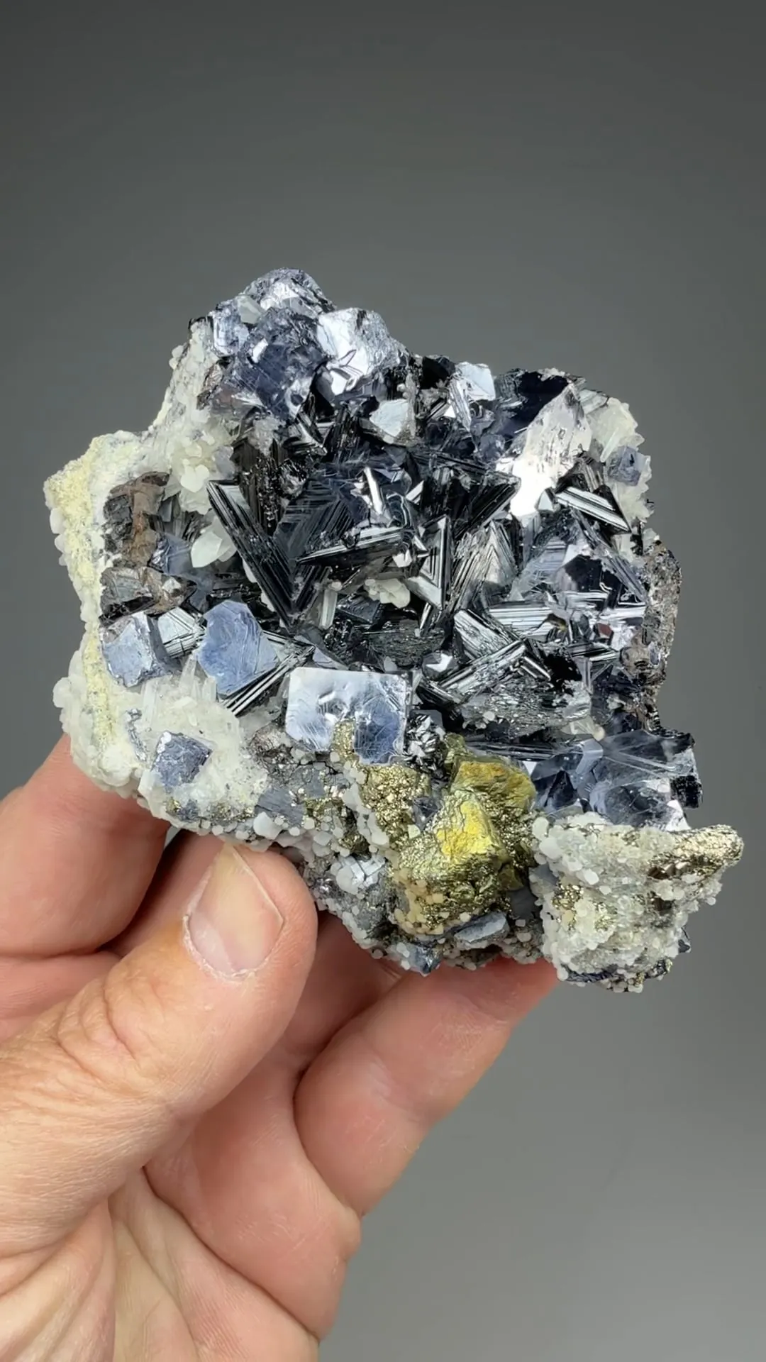 Galena with Sphalerite, Pyrite after Pyrrhotite, Quartz - image 2