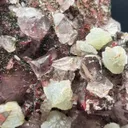 Garden Quartz (Hematite‑Stained Red Quartz) with Botryoidal Prehnite & Epidote, Hongxi Town, Meigu County, Liangshan, Sichuan Province, China - image 6