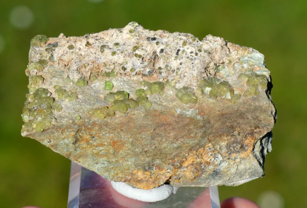 Garnet Andradite var. Demantoid 81 grams - Malenco Valley, Lombardy, Italy image