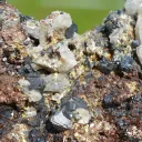 Garnet var. Andradite & Magnetite Scapolite 740 grams - Feilluns, Pyrénées-Orientales, France - image 2