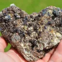 Garnet var. Andradite & Magnetite Scapolite 740 grams - Feilluns, Pyrénées-Orientales, France - image 5