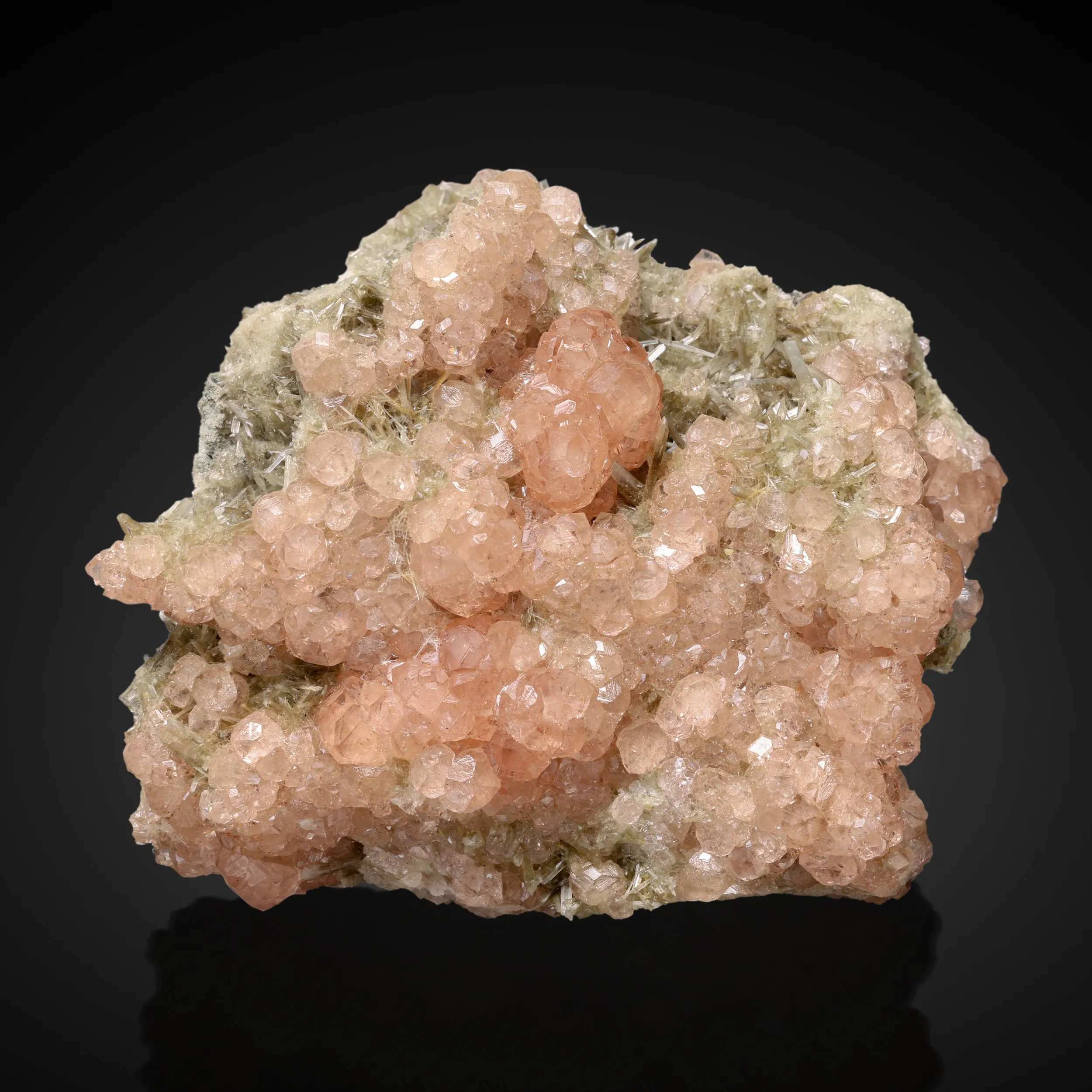 Garnet var. Hessonite with Diopside - image 1