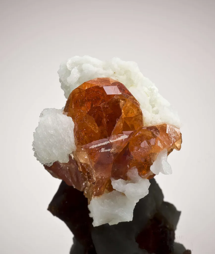 Garnet Var. Spessartine With Albite image