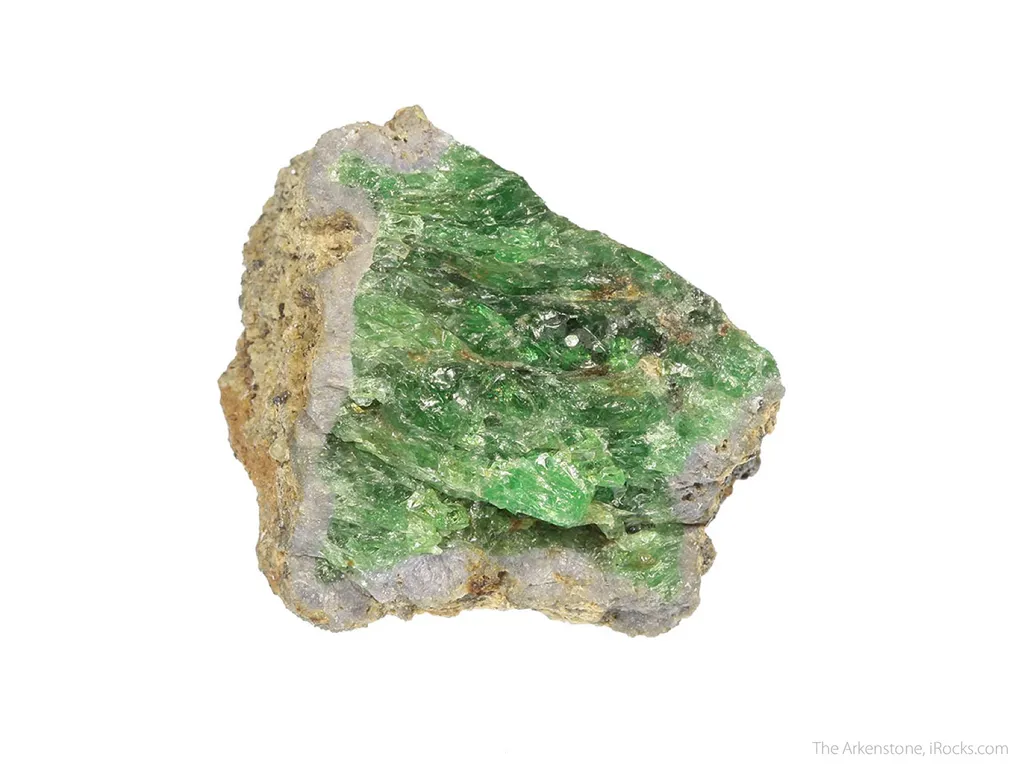 Garnet var. Tsavorite (rough and cut set) - image 3