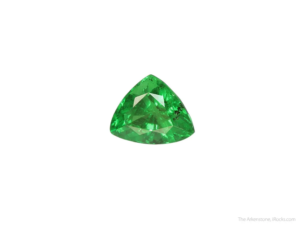 Garnet var. Tsavorite (rough and cut set) - image 2