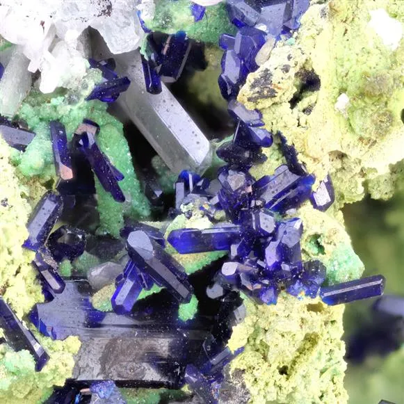 Gartrellite with Azurite and Malachite - image 1